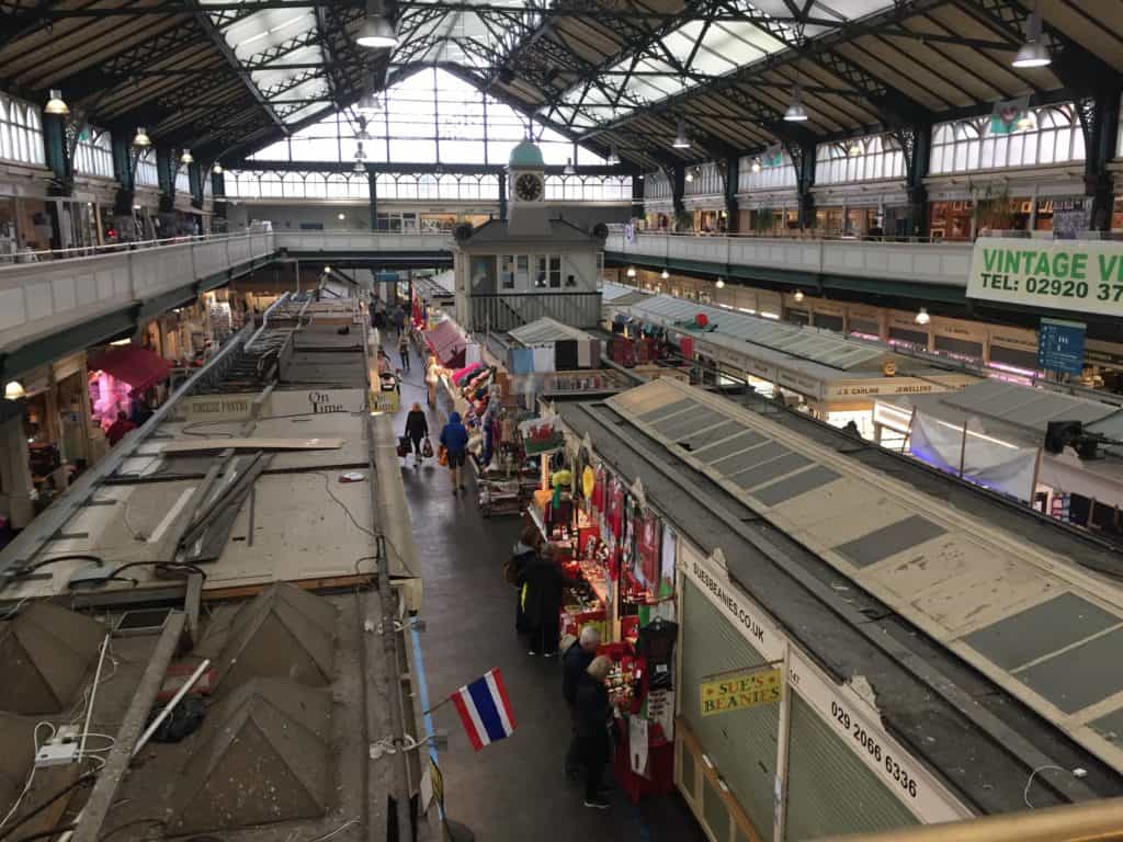 Inside of Cardiff Market