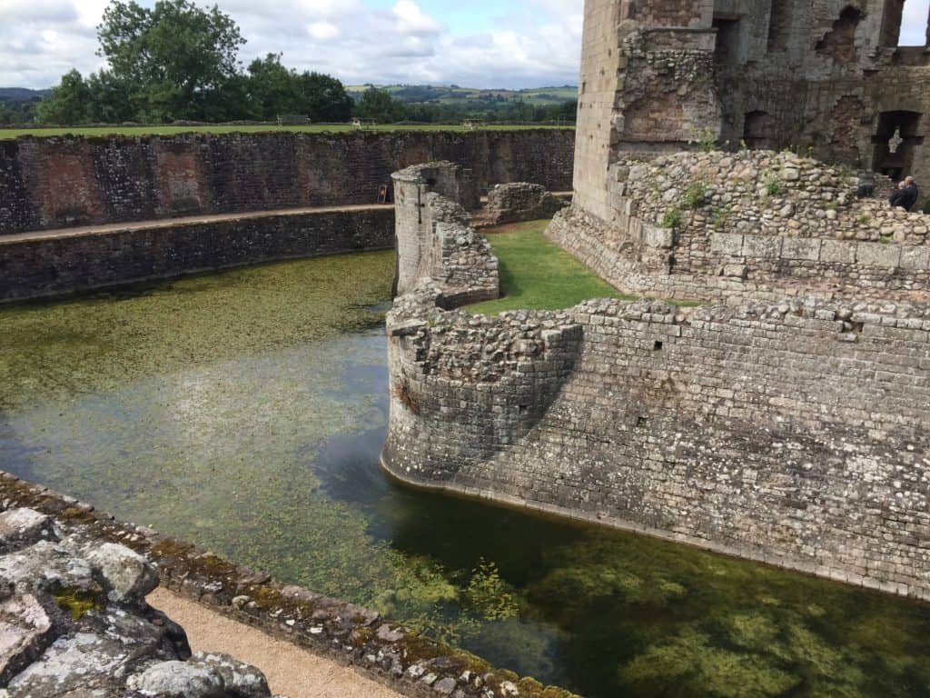 Raglan Castle moat