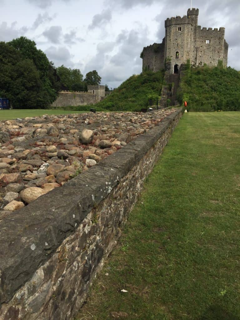 Ancient Roman foundation of Cardiff Castle
