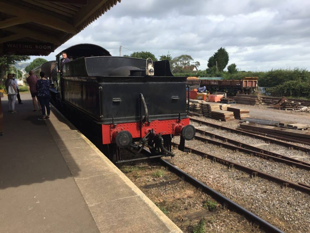 Train at West Somerset Railway Minehead Station