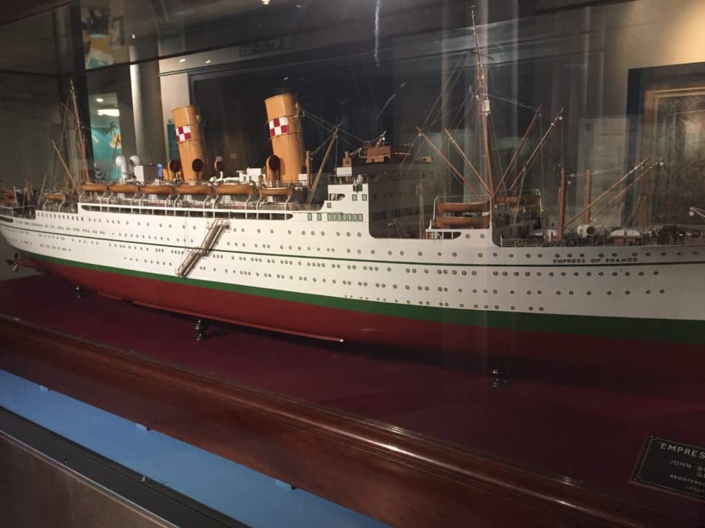 Model ship - Empress of France - at Liverpool Maritime Museum