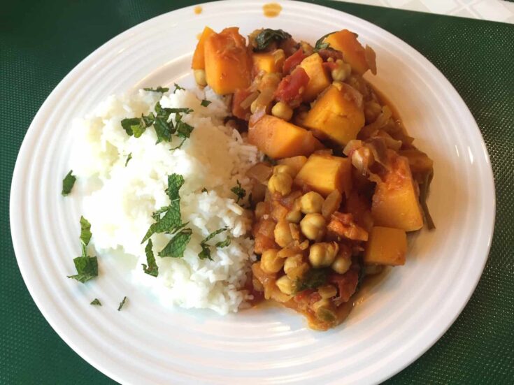 Butternut squash and chickpea stew