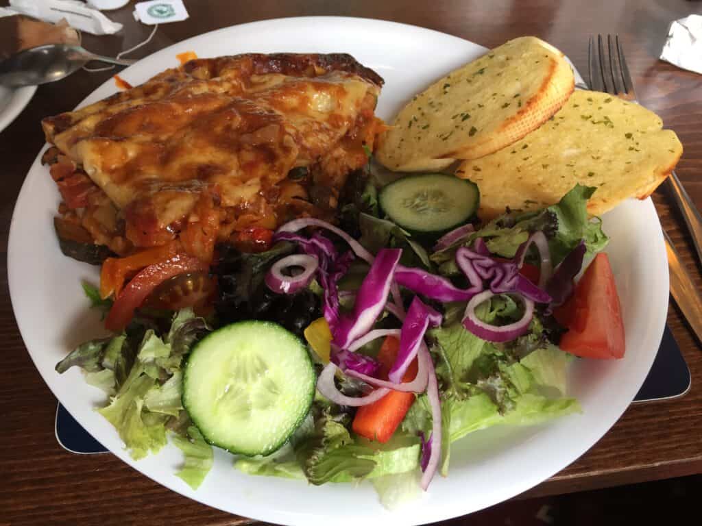Mediterranean Veggie Lasagna, Seaview Restaurant, Watchet England