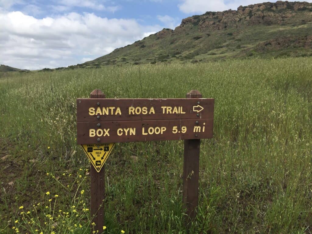 Wildwood Park Hiking Trails sign