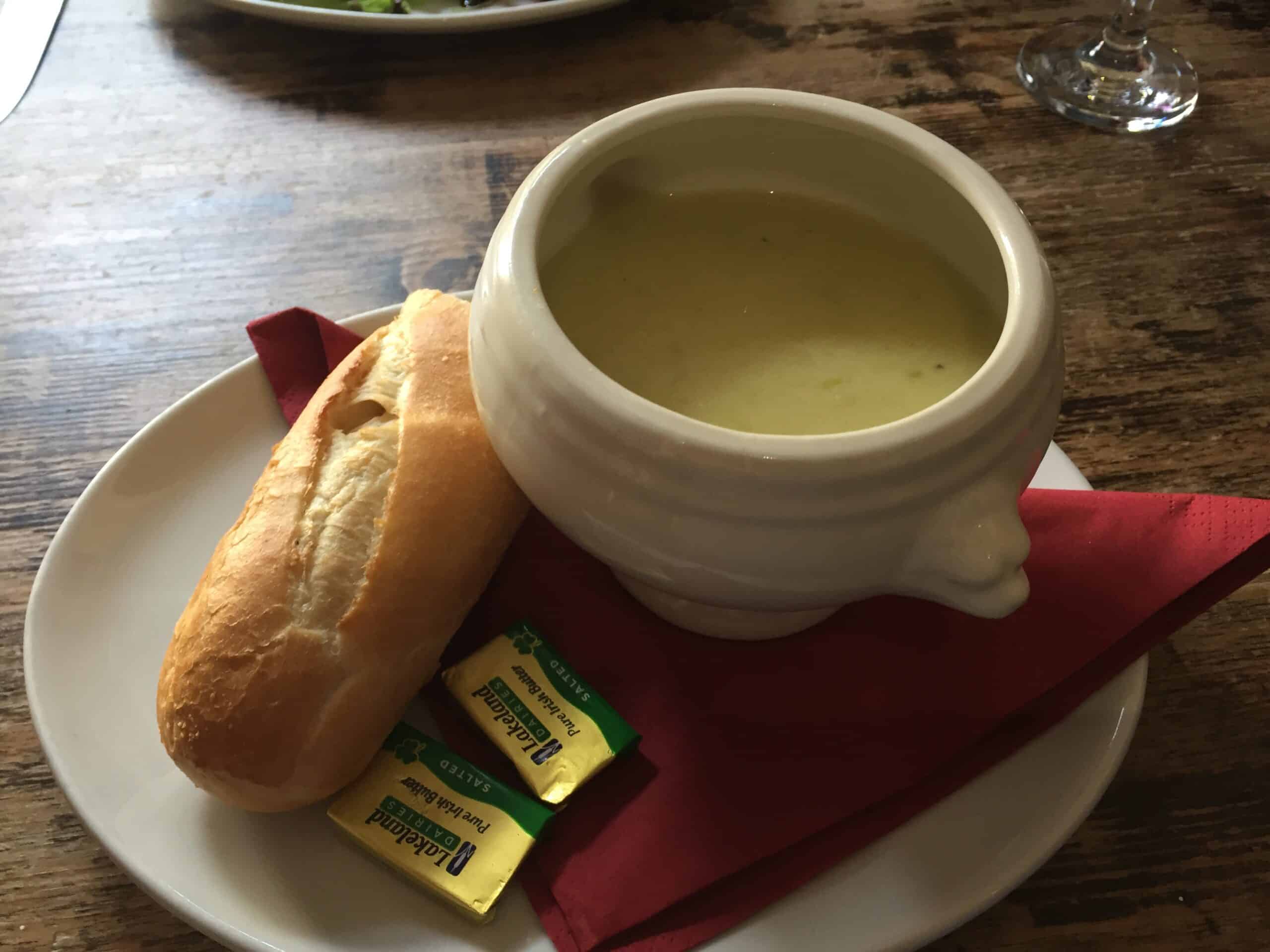 Cream of Leek soup, Stags Head Inn Restaurant