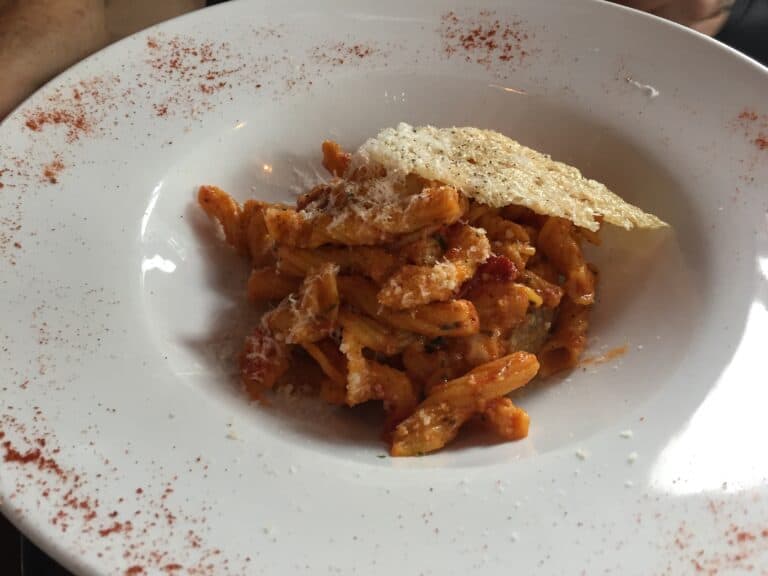 Ponte Vecchio Pasta with Parmesan Crisp