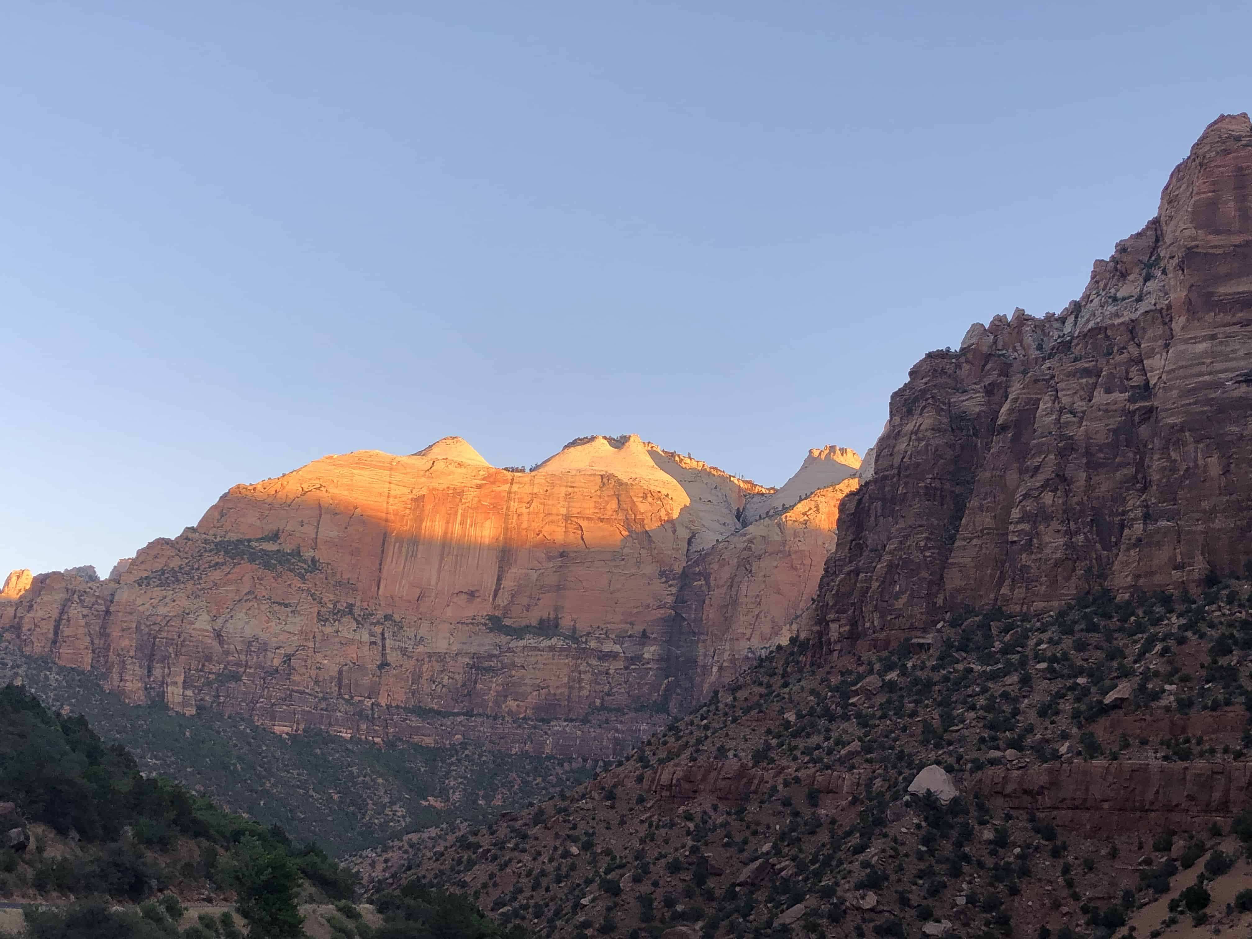 Sunrise At Zion National Park