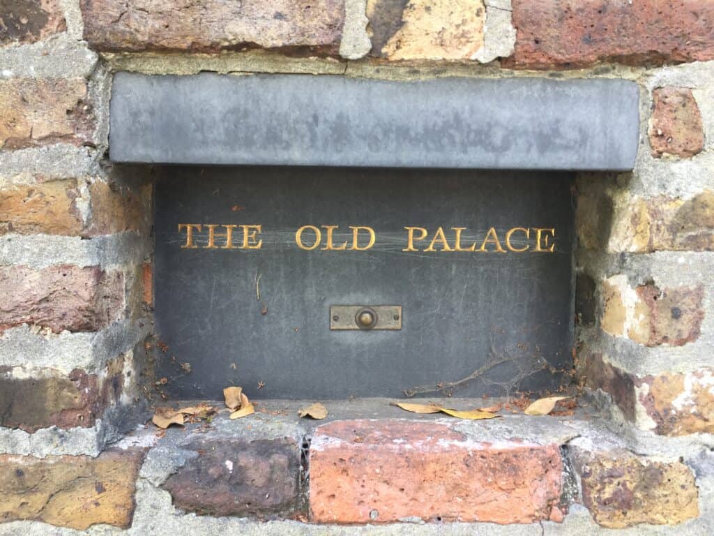 The Old Palace - in front of Richmond Palace from a visit by The Places Where We Go podcast