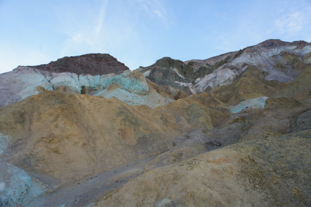 View of Artist's Palette at Death Valley National Park. Photo by https://theplaceswherewego.com/