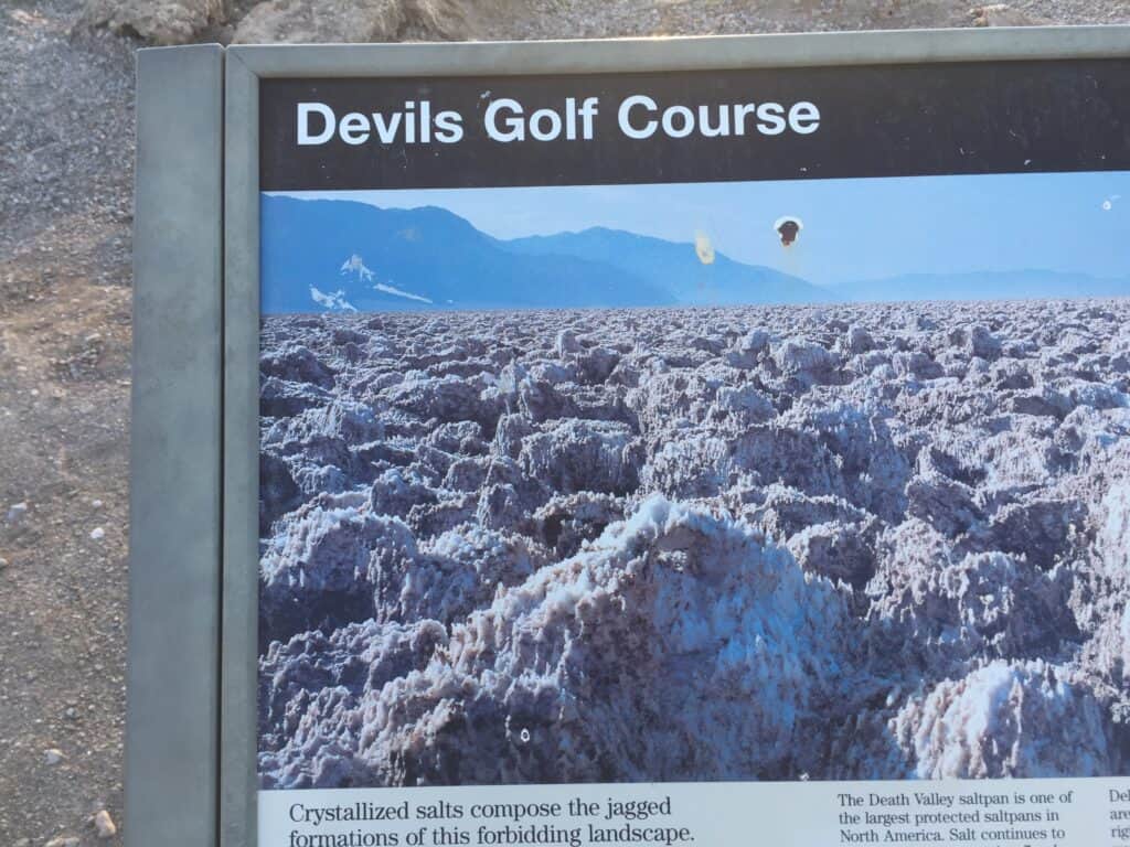 Sign at Devil's Golf Course - Death Valley National Park