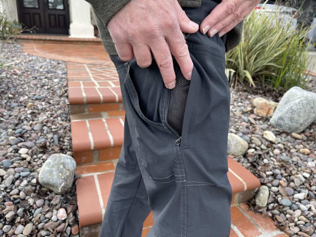KUHL Renegade Pants side zippered pocket