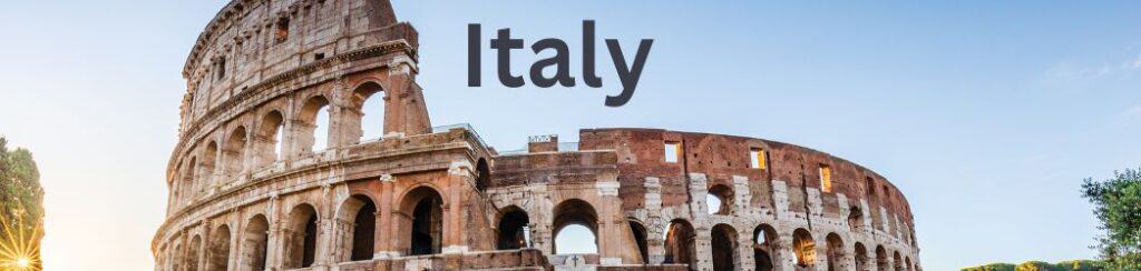 Italy banner - The Places Where We Go website