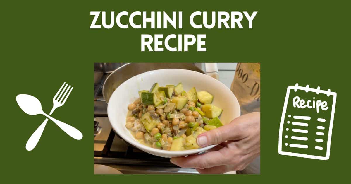 Blog post cover for Zucchini Curry recipe