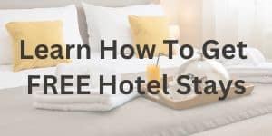 Advertisement image for visitors to learn now to get free hotel stays