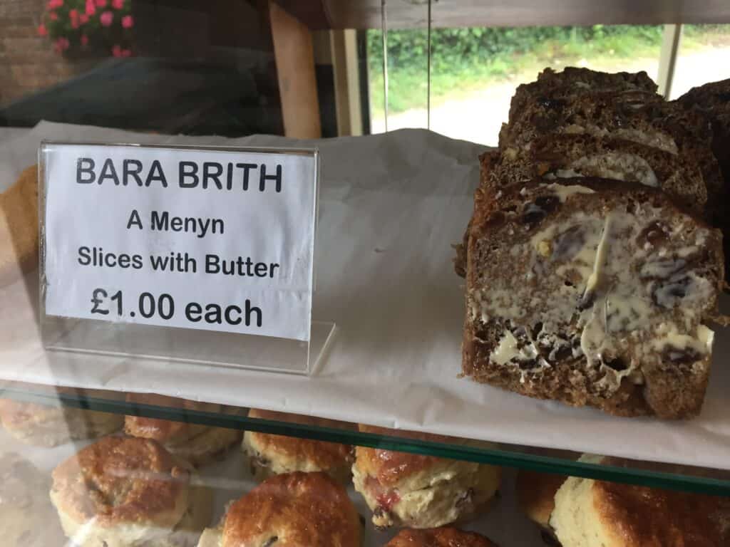 Bara Brith bread for sale at St Fagans Museum in Cardiff Wales