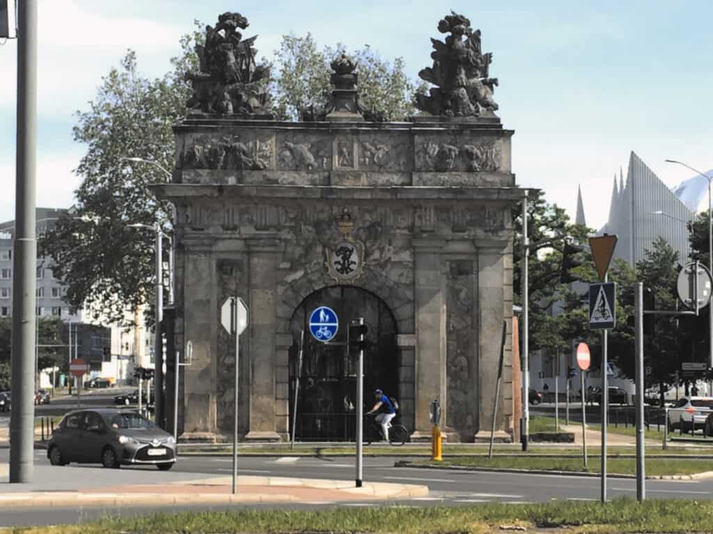 Royal Gate, or Plac Brama Portowa in Szczecin, Poland
