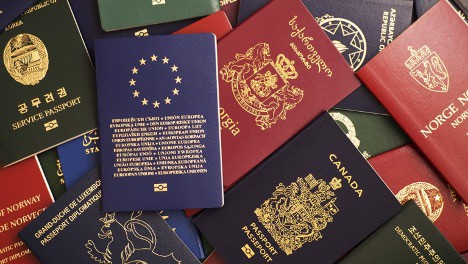 Photo of multiple passports
