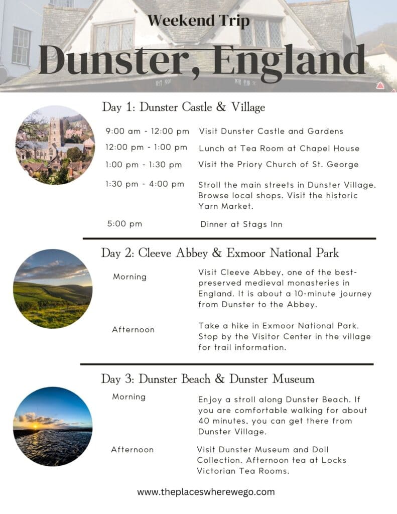 Dunster Weekend Itinerary