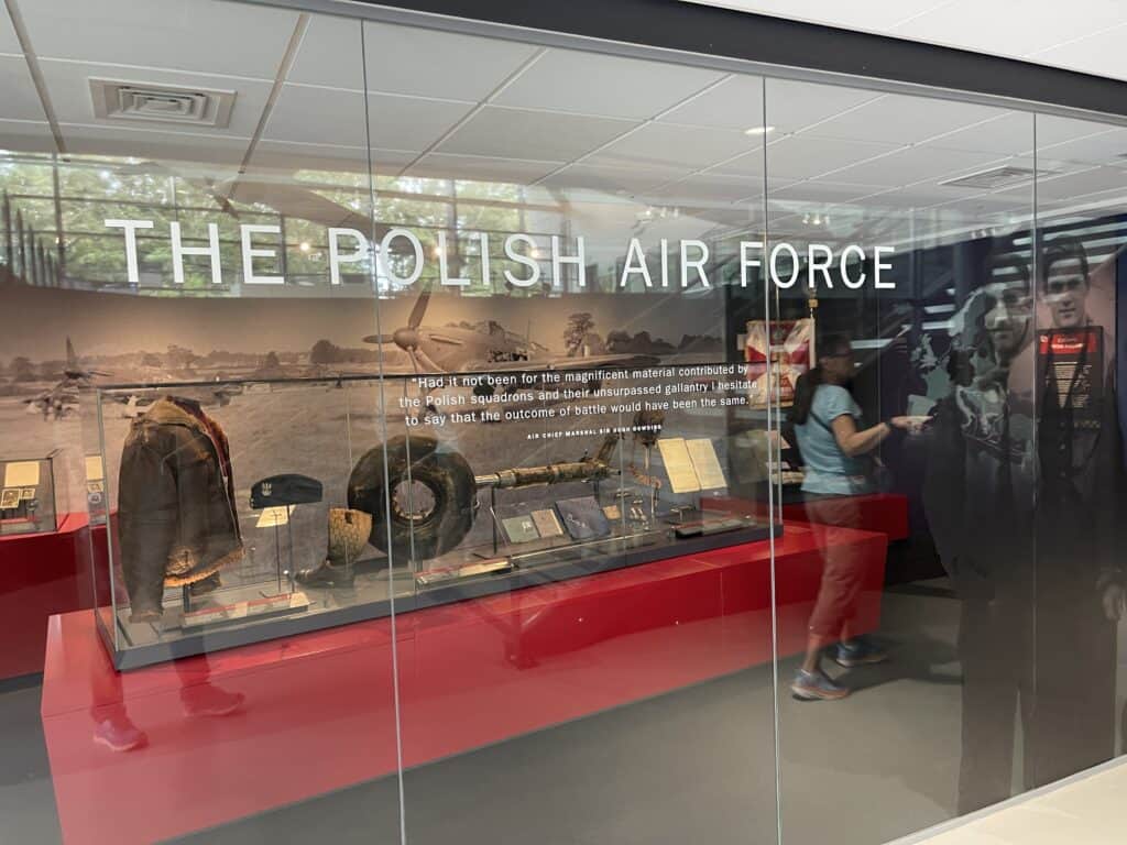 Polish Air Force exhibit at Battle of Britain Bunker museum