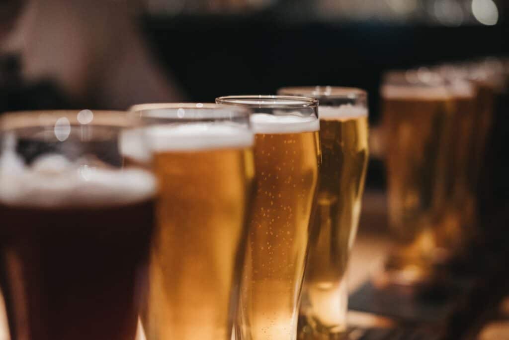 Photo of several glasses of beer
