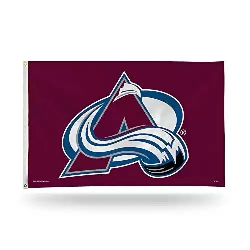 Rico Industries NHL Colorado Avalanche 3-Foot by 5-Foot Single Sided Banner Flag with Grommets
