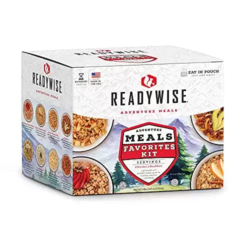 READYWISE - Favorite Kit, 9 Pack, Emergency Food Supply, MRE, Freeze Dried Food, Survival, Camping Essentials, Backpacking Meals, 15-Year Shelf Life