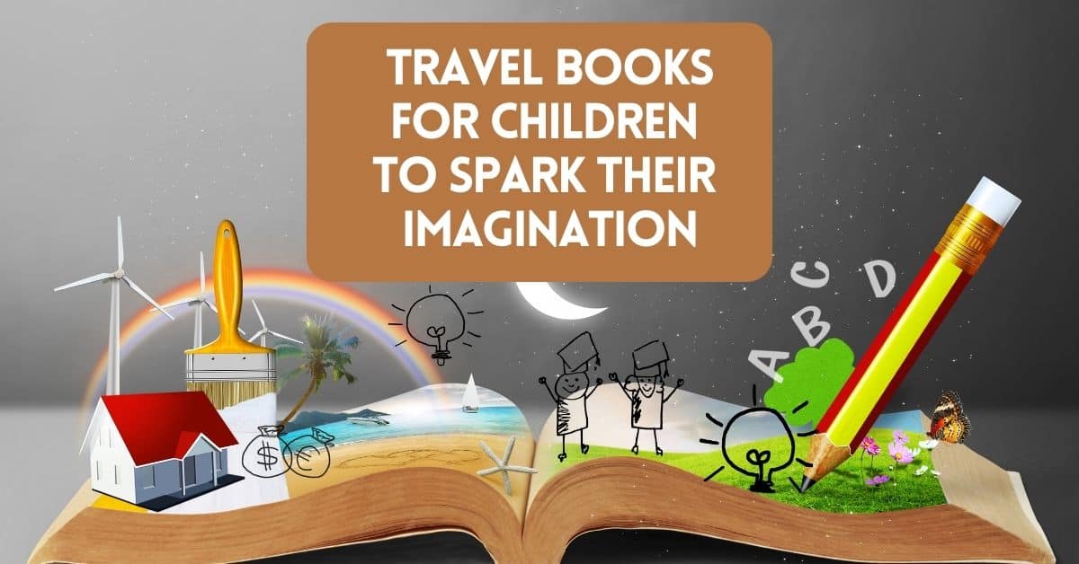 Travel books for children - blog post cover image