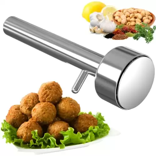 IBYX Falafel and Meatball Maker Scoop |Food Safe and Non-Sticky Stainless-Steel Meatball and Falafel Baller Tool | Simple Scoop and Drop (Small)