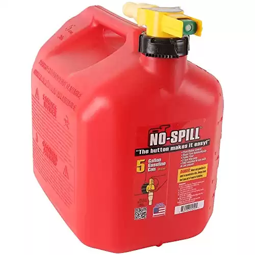 No-Spill 1450 5-Gallon Poly Gas Can (CARB Compliant),Red