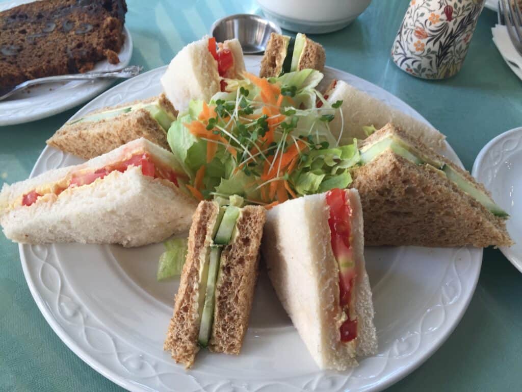 Sandwiches at traditional English tea - The Muffin Man in London