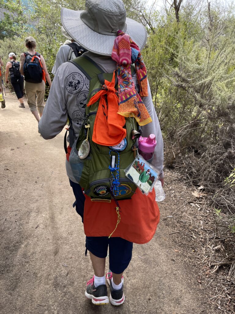 Pilgrim walking the California Mission Trail