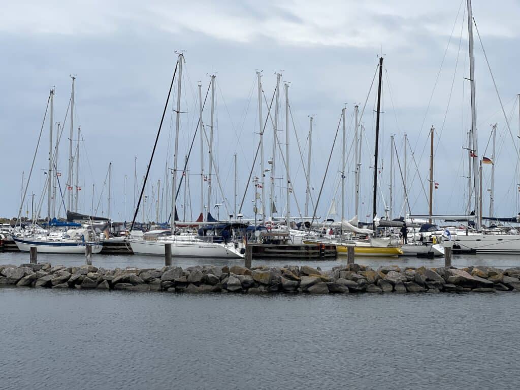 Boats at Ronne Harbor in Bornholm, Denmark