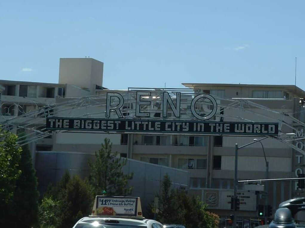 Reno Biggest Little City In The World sign