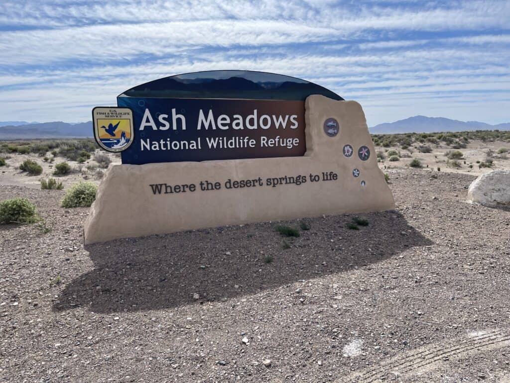 Ash Meadows National Wildlife Refuge Sign