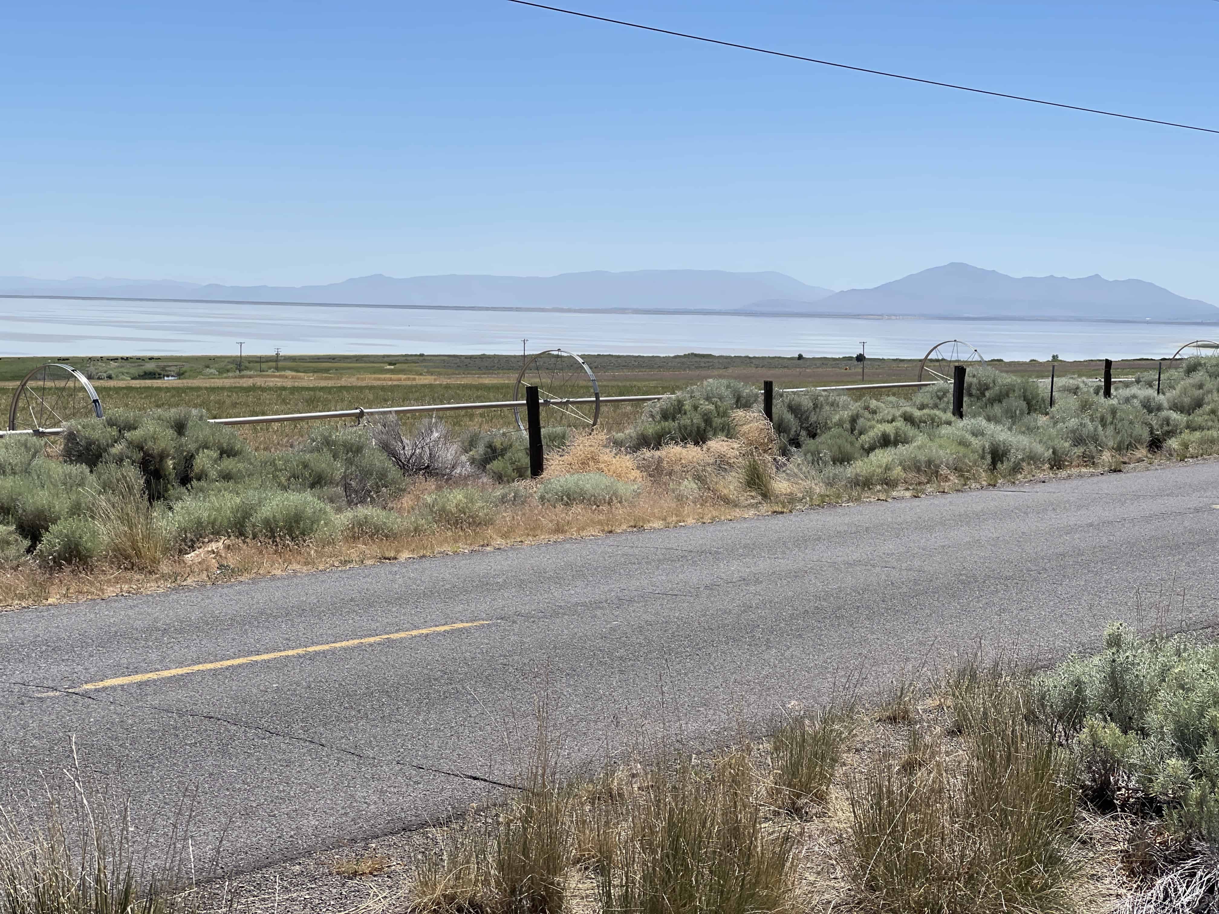 View looking out at Honey Lake from Rest Area