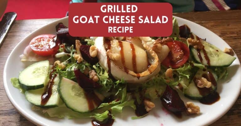 Blog post cover for Grilled goat cheese salad recipe