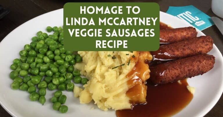 Blog post cover - Linda McCartney vegetarian sausages recipe