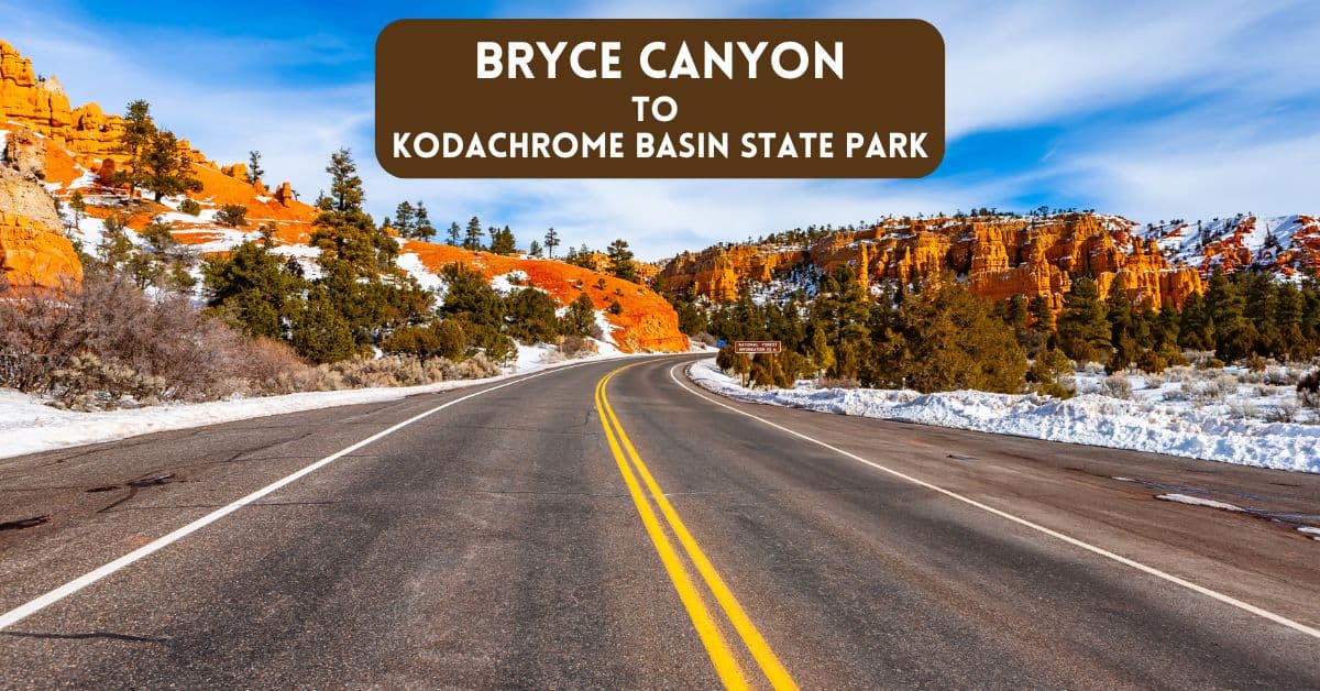 Blog post cover image - How to get from Bryce Canyon National Park to Kodachrome Basin State Park