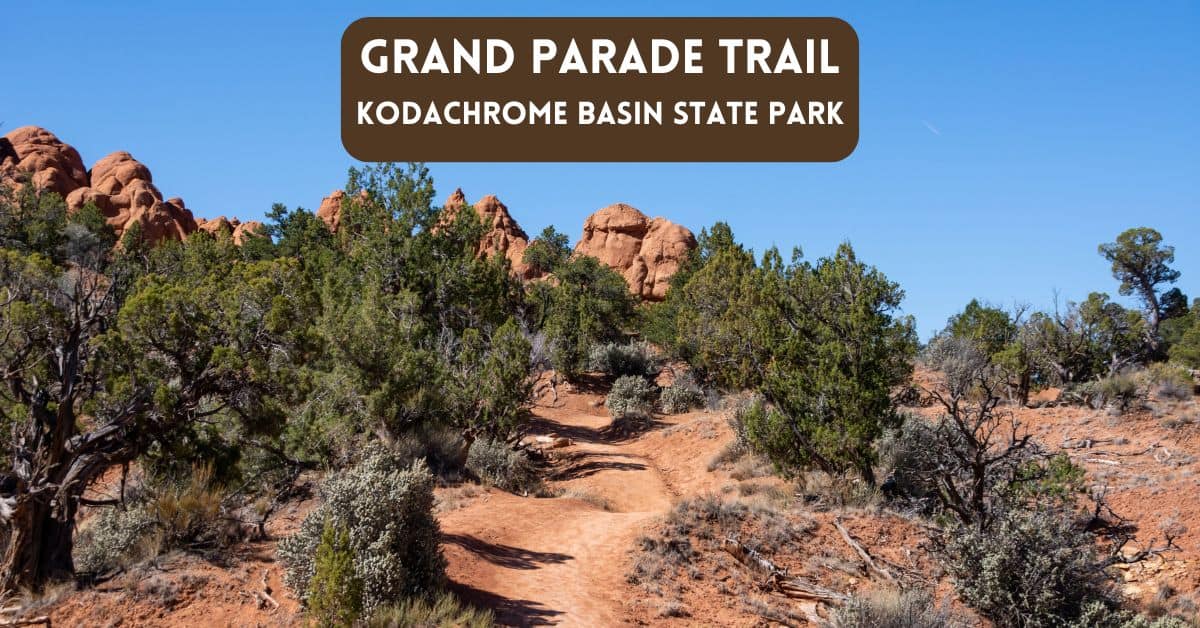 Cover image for blog post about the Grand Parade Trail hike at Kodachrome Basin State Park