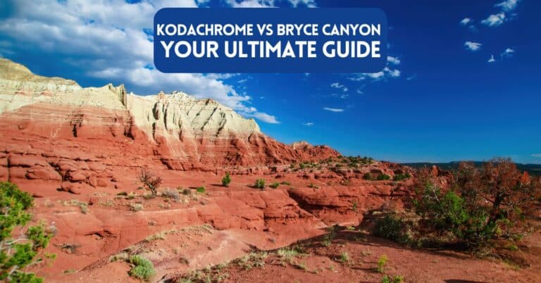 Blog cover image - Kodachrome Basin State Park vs Bryce Canyon Nationa Park