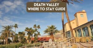 Cover image for blog post about where to stay in Death Valley