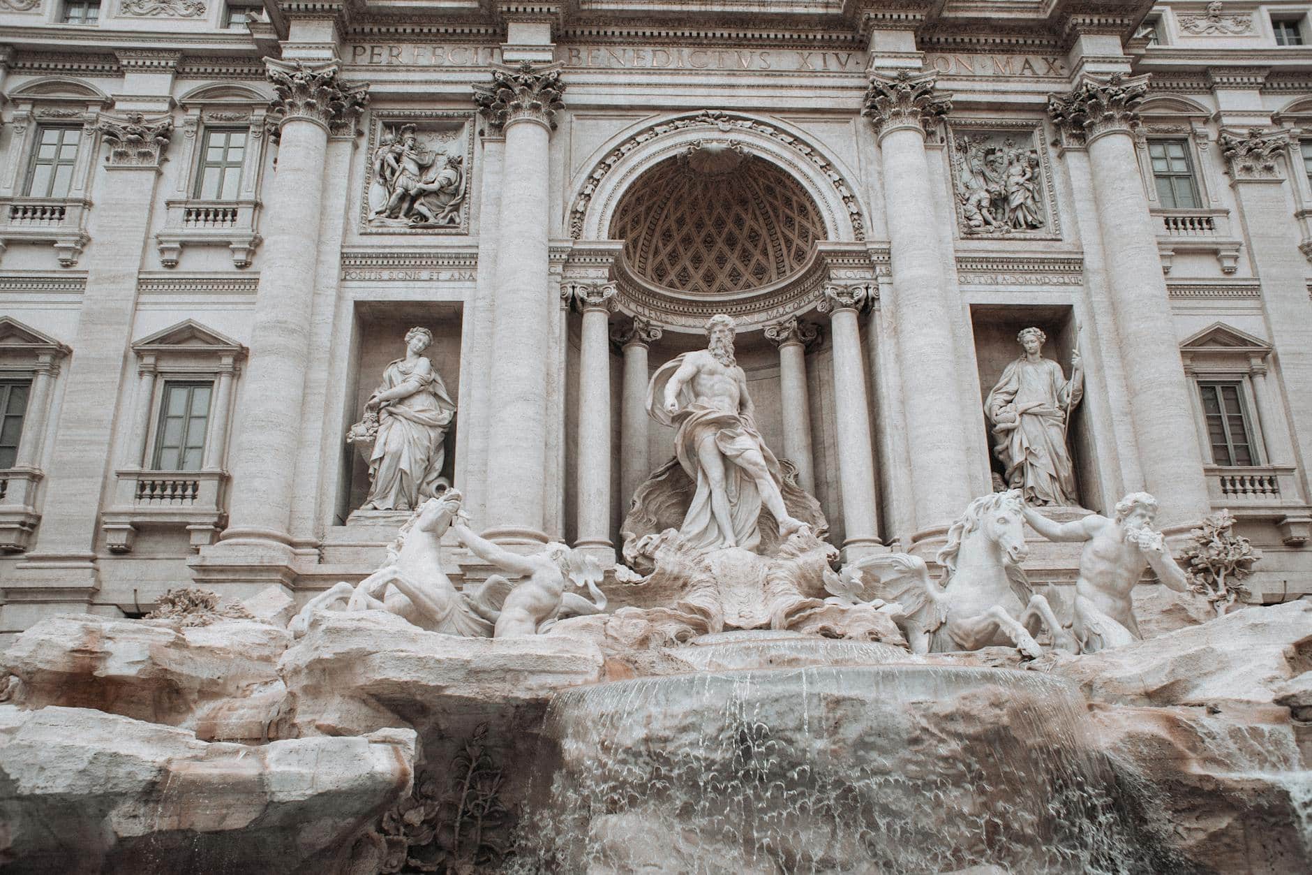 old fountain decorated with sculptures