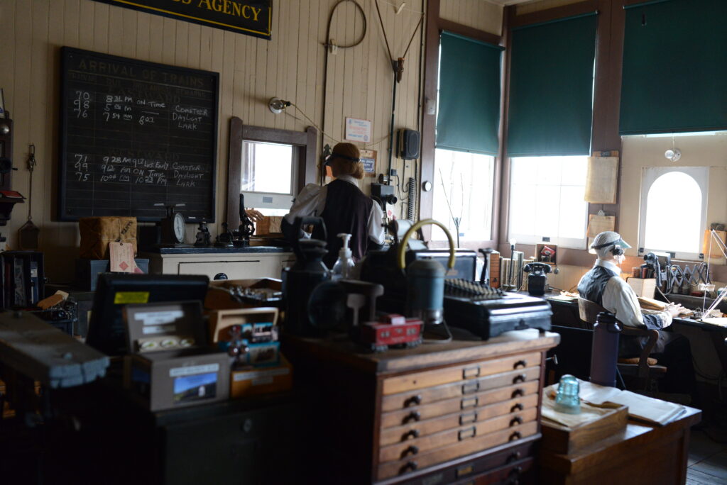 Old office exhibit at Santa Susana Railroad Depot