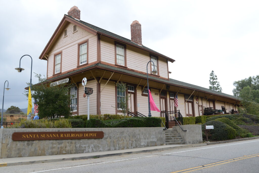 Outside view of the Santa Susana Railroad Depot in Simi Valley, CA