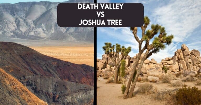 Blog post cover for article about Death Valley vs Joshua Tree