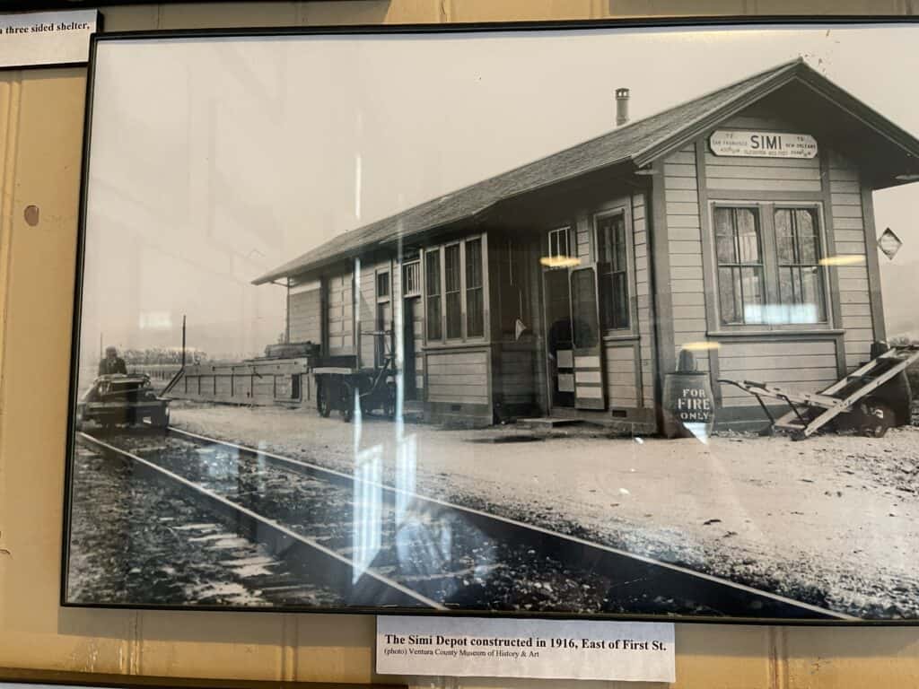 Historic photograph showing the Simi Depot in 1916