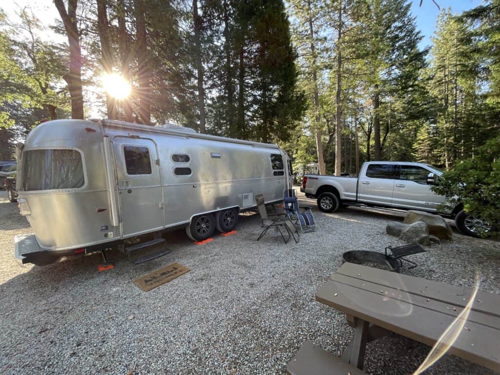 RV camping at KOA Mt Lassen Shingletown