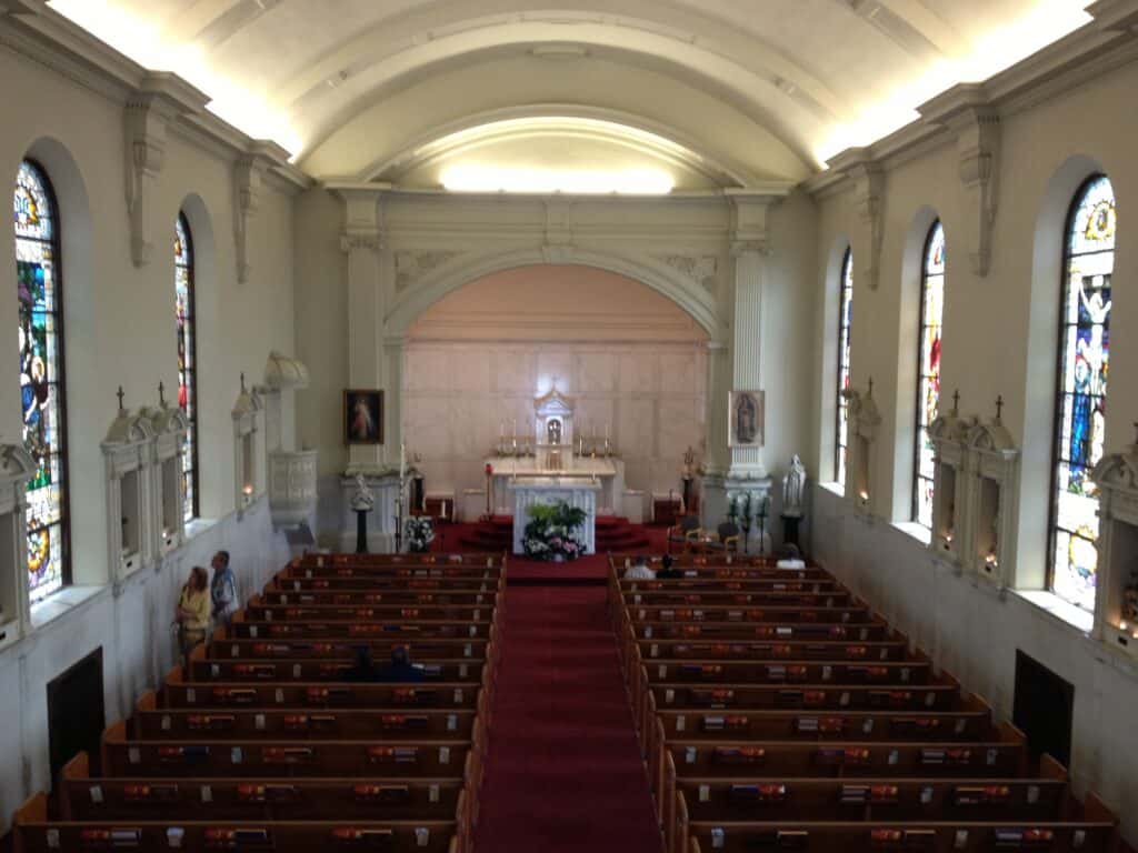 Inside view of St Mary Magdalen Chapel in Camarillo California