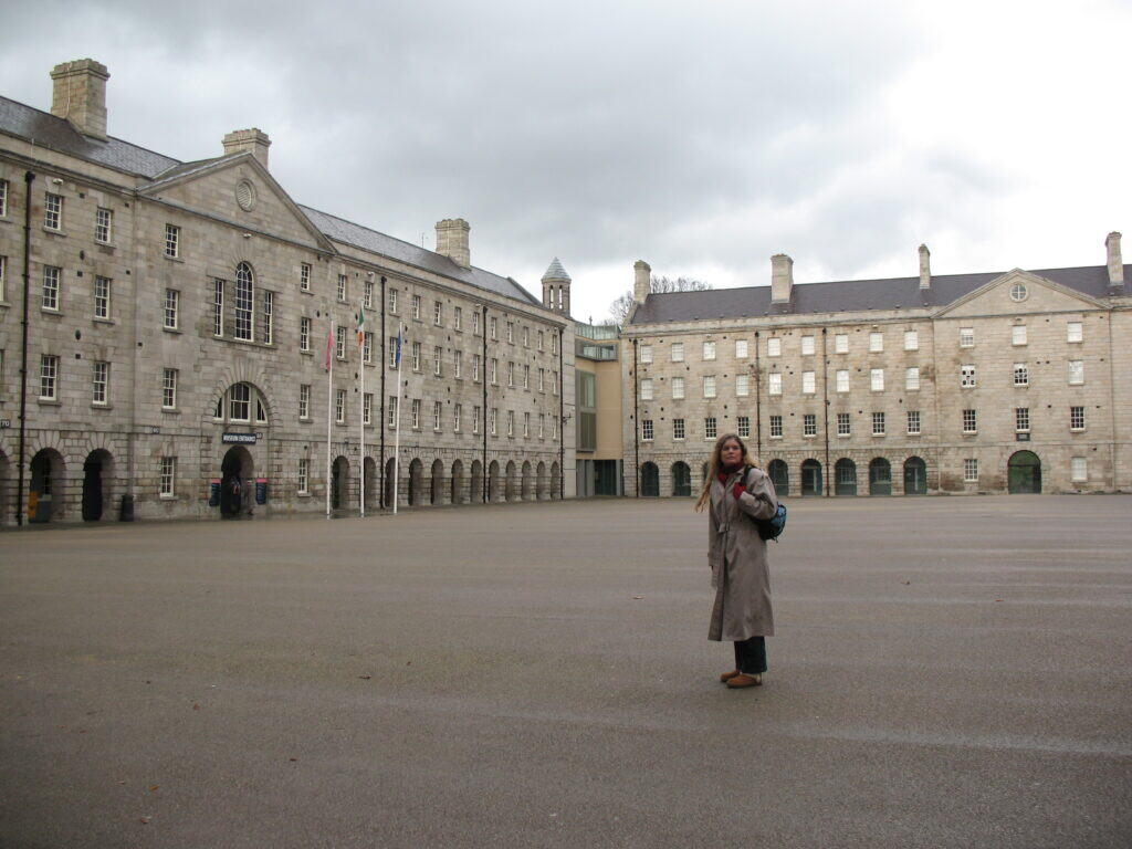Standing outside National Museum of Ireland in Dublin