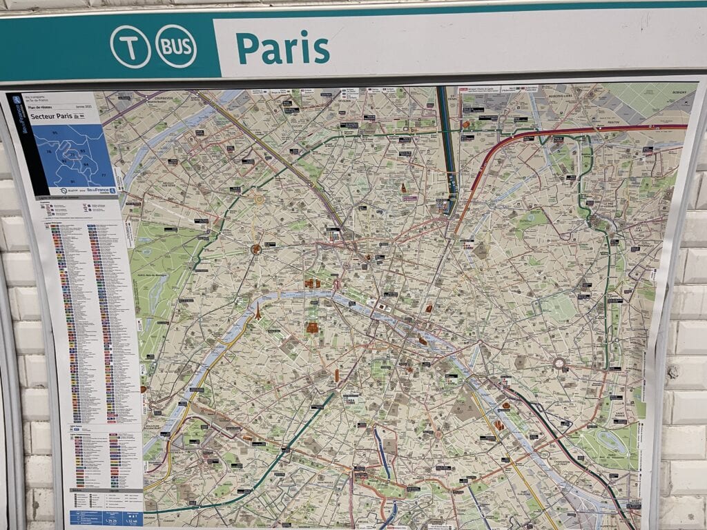 Paris metro station map